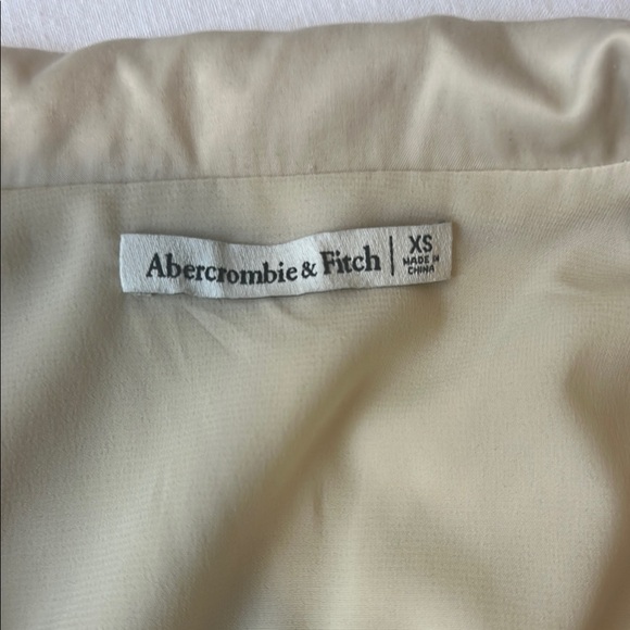 Abercrombie Cream Asymmetrical Ruched Sheath Dress - Picture 3 of 5